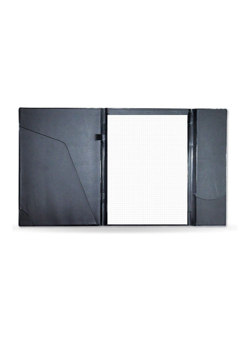FIS FIS Executive Portfolio, Velvet, with Writing Pad, 5 mm Square, A4 Size - FSGT02EX5M - Image 2