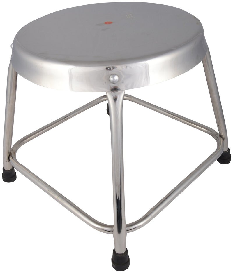 Bhaktee Stool Glossy Finish Silver - Image 3
