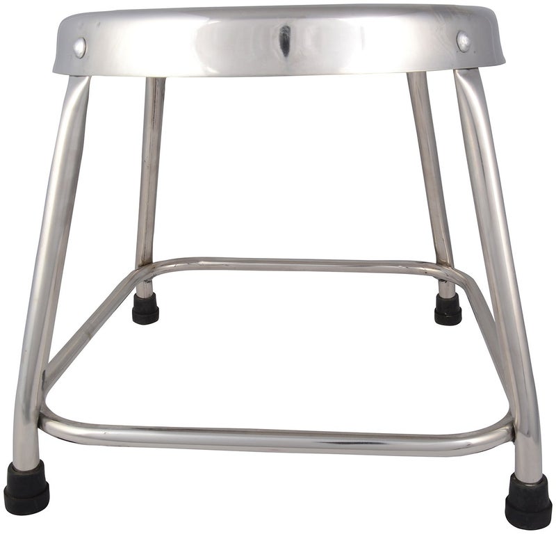 Bhaktee Stool Glossy Finish Silver - Image 1