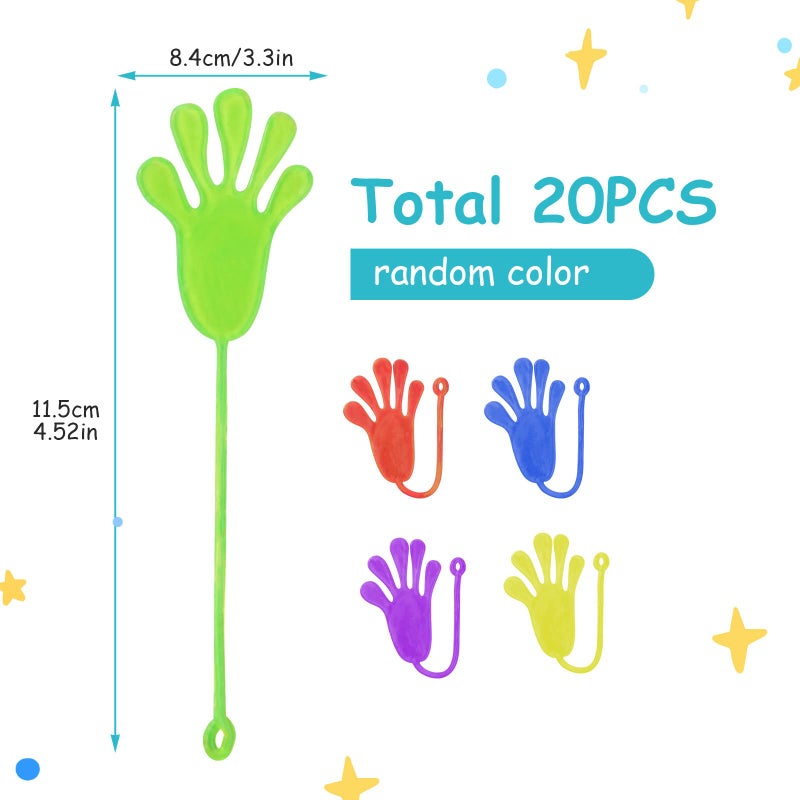 Ainiv Children's gossip hand, pack of 20, goodie hands, party bags, colourful giveaway, gossip hand, gossip hand, gossip hand, gossip hand, giveaways, joke items, fun, suitable for children's birthday - Image 2