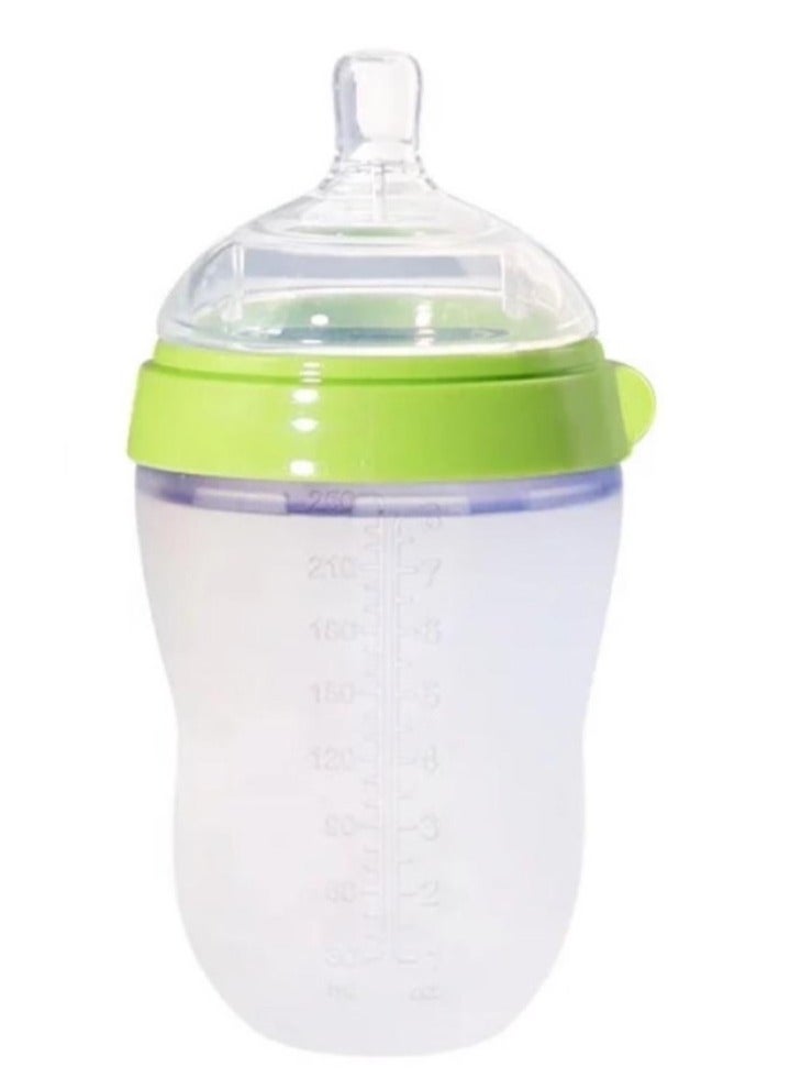 Baby Feeding Bottle, Infant, Newborn Baby, Extra Soft, Easy To Squeeze, 8Oz 250 ML, Natural Comfort, Anti-Colic, Gravity Ball (Green) - Image 1