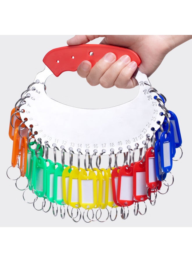 Jin Longxing Jinlongxing 18-Key Management Panel Keychain Keychain Keychain With Colorful Key Tags 18-Key Markable Keychain Handheld Storage Key Management Panel B18 - Image 2