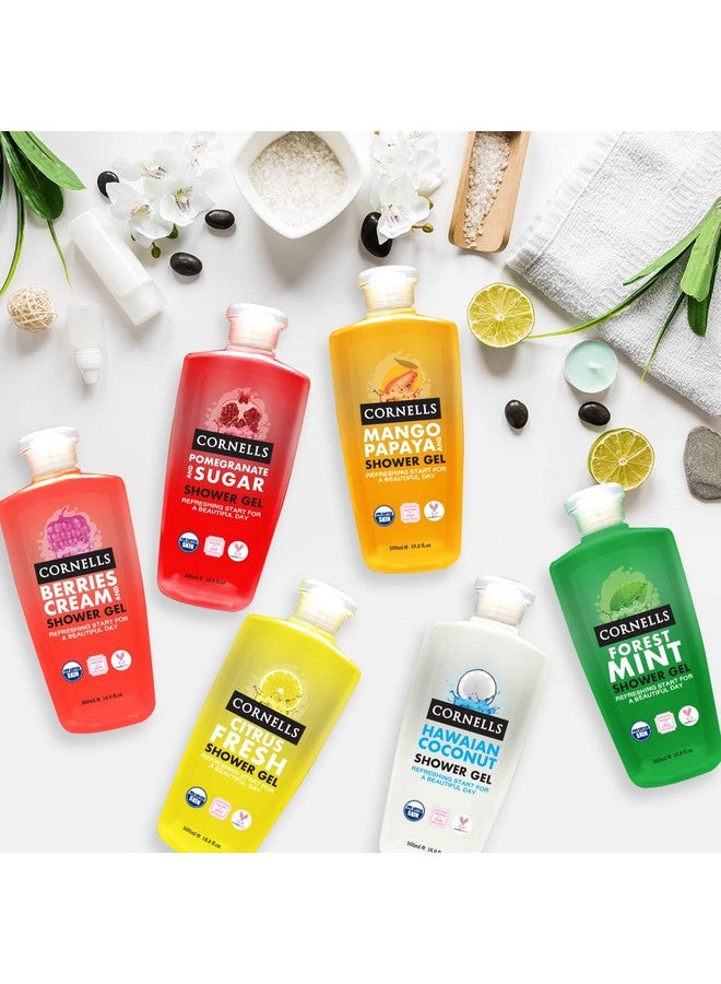 CORNELLS جل استحمام فواكه طبيعي من كورنيلز مانجو بابايا أصفر (غسول الجسم) - 500 مل، لبشرة متألقة وناعمة، لجميع أنواع البشرة، غسول يومي، خالي من البارابين والكبريتات، VIP، WOW، الحمام والجسم، الجل - Image 4