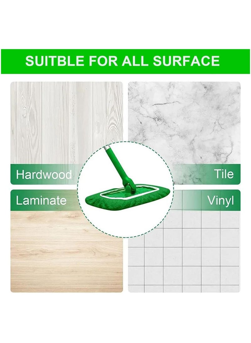 Reusable Mop Pads Floor, Sweeper Mopping Refills Household Cleaning Tools, Wet Mopping Cloths for Wet and Dry Use, Washable Microfiber Mop Pads, Compatible with for Swiffer Sweeper Mops (4 Pack)