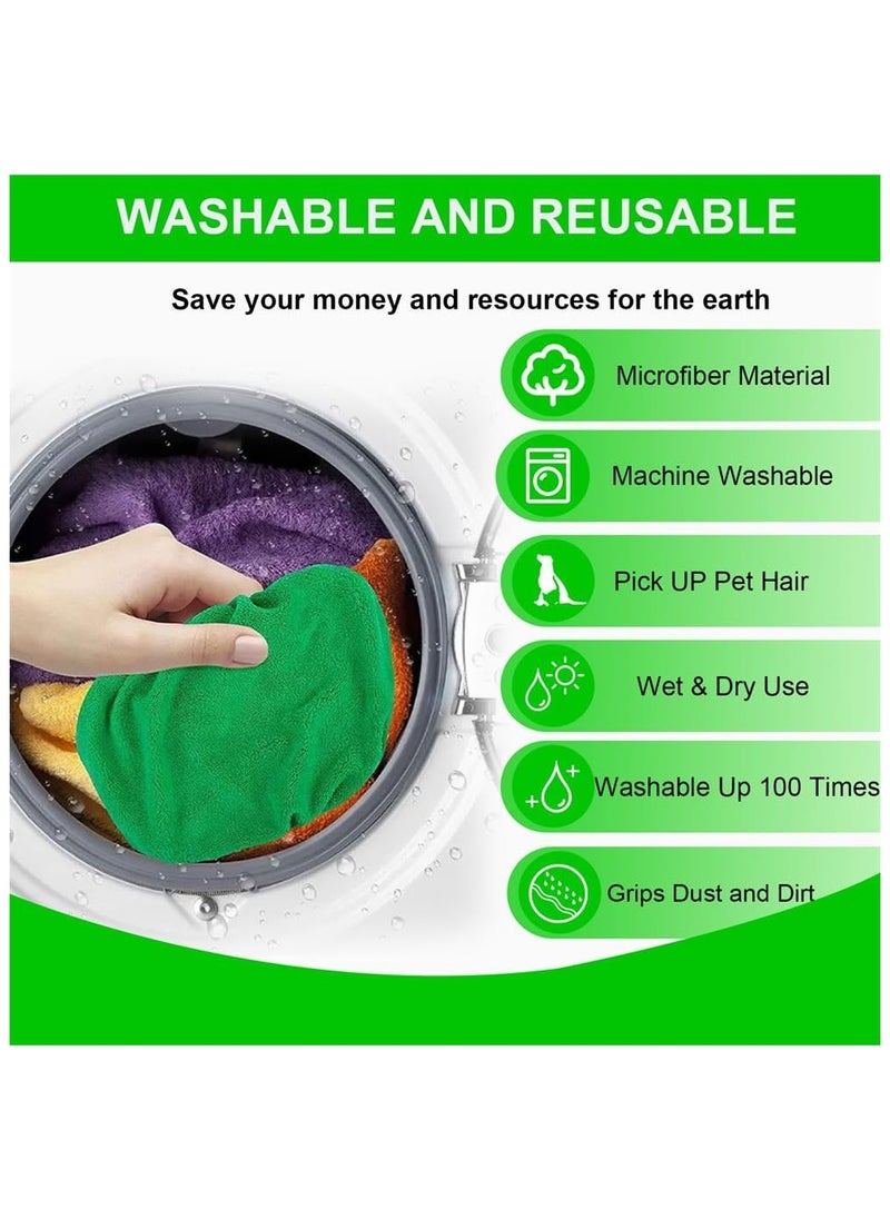 Reusable Mop Pads Floor, Sweeper Mopping Refills Household Cleaning Tools, Wet Mopping Cloths for Wet and Dry Use, Washable Microfiber Mop Pads, Compatible with for Swiffer Sweeper Mops (4 Pack)