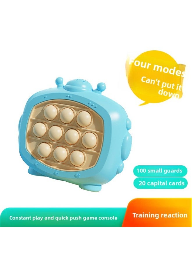 Children's Decompression Quick Push Toy Push Music Memory Thinking Logic Puzzle Game Machine Break-through And Hit Hamster-Color:Blue - Image 1