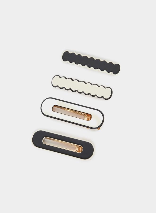 ستايلي مجموعة من 4 مشابك شعر متنوعة - Image 2