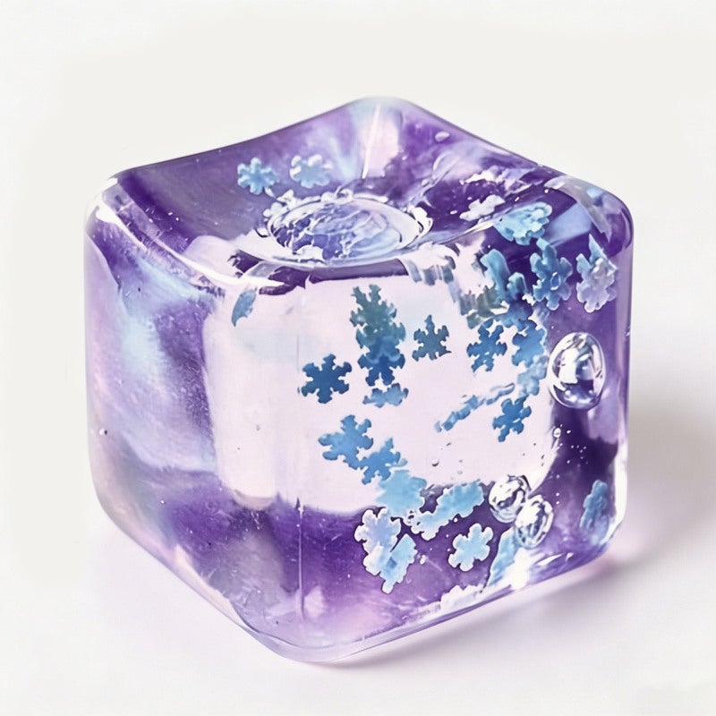 Maltose Ice Squeeze Toy Purple Fidget Toy - Soft Chewy Texture Golden Powder Stress Relief Sensory Toy for Home Desk - Image 1