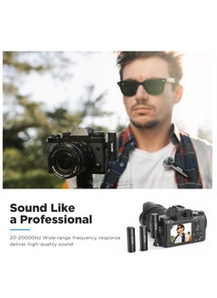 BOYA BOYA BY-MM1 Wireless Lavalier Microphone, 2.4GHz Dual Channel System for Smartphones, DSLR Cameras, Camcorders, Tablets for YouTube Video, Vlogging, Podcasting, Facebook, and Streaming, Black  - Image 4