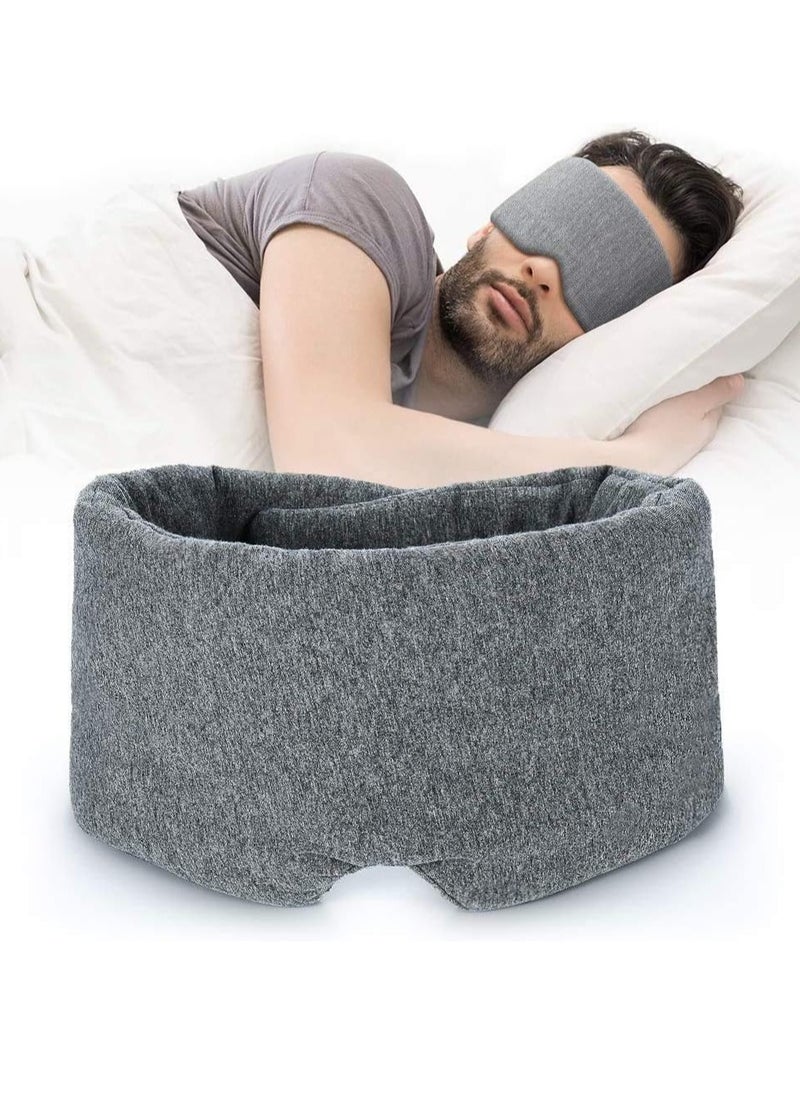 RATSAW Cotton Sleep Mask Blackout Comfortable and Breathable Eye Mask for Sleeping Adjustable Night Eyeshade for Women Men Kids  - Image 1