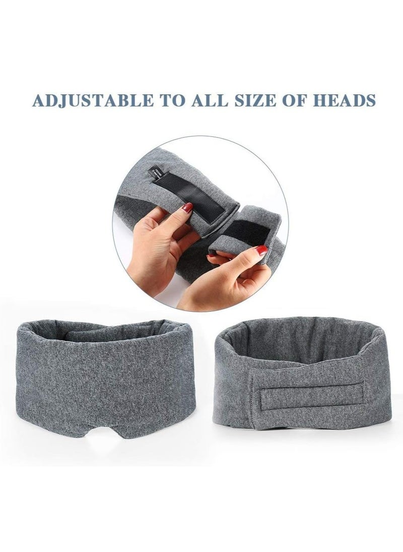Cotton Sleep Mask Blackout Comfortable and Breathable Eye Mask for Sleeping Adjustable Night Eyeshade for Women Men Kids