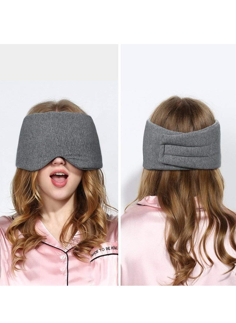 Cotton Sleep Mask Blackout Comfortable and Breathable Eye Mask for Sleeping Adjustable Night Eyeshade for Women Men Kids