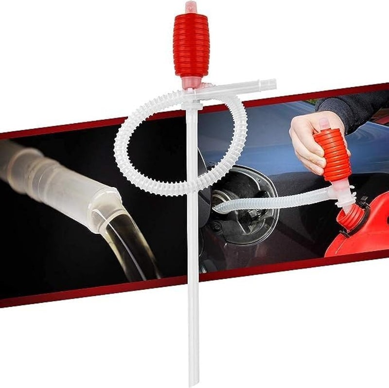 MIRFA Manual Liquid/Fuel Transfer Siphon Pump; Standard Syphon Pump For Lawn Mower, Hand Oil, Petrol, Gasoline, Water Pumping and more - Image 1
