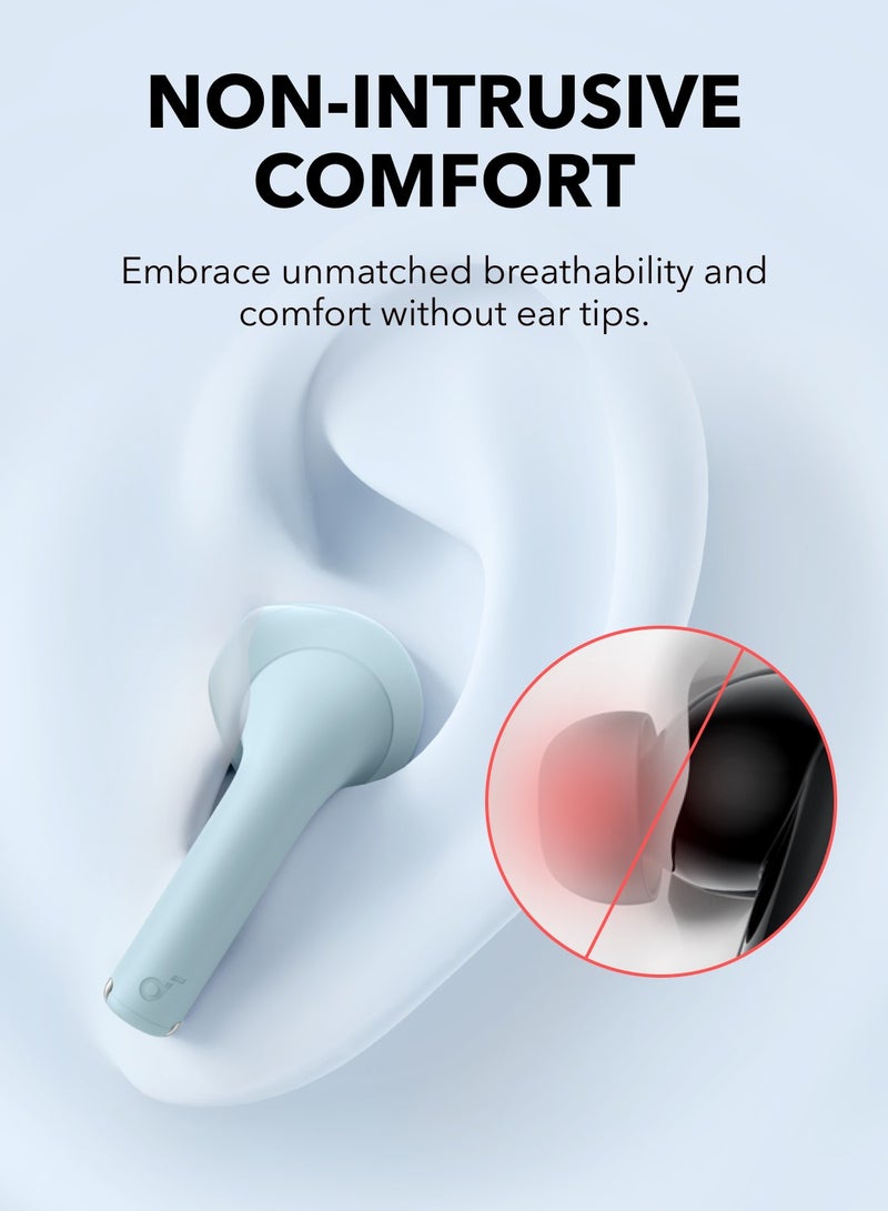 Soundcore K20i by Anker, Semi-in-Ear Earbuds, Bluetooth Wireless, 36H Playtime, Fast Charge, Clear Sound, Comfortable Fit, ENC 2-Mic Clear Calls, Custom EQ, IPX5, Bluetooth 5.3, App Control Blue - Image 2