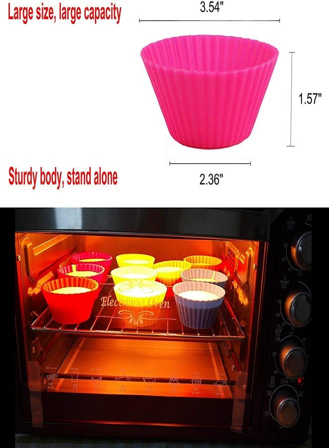 Ekdant Silicone Cup Cake Moulds Round- 12 Pcs - Image 2