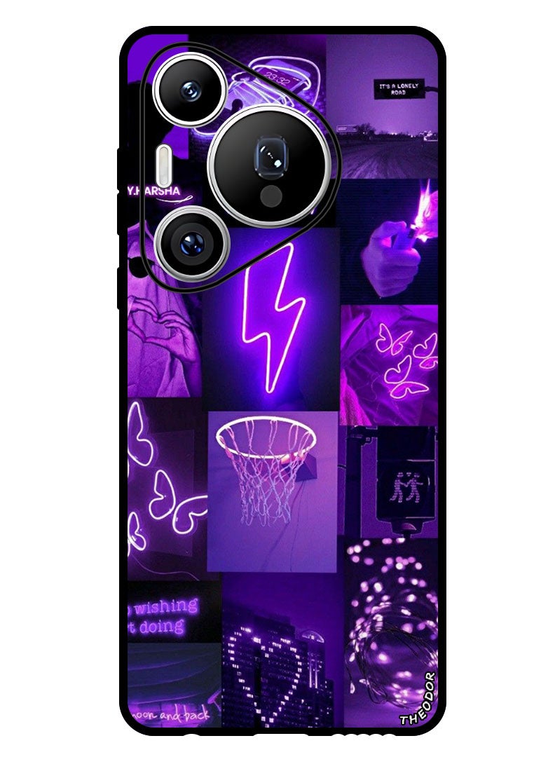 Theodor Protective Case Anti Scratch Shock Proof Bumper Cover For Huawei Pura 70 Pro Plus Purple aesthetic - Image 1