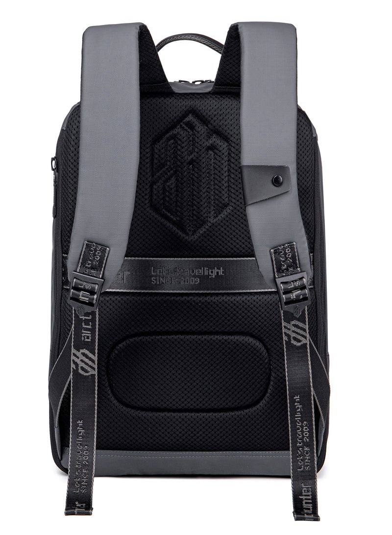 ARCTIC HUNTER Laptop Backpack for Unisex upto 12L fit 15.6 Inch Laptop Travel Backpack with 10.9 Inch Ipad EVA Compartment Polyester Expandable Backpack 2 Pocket Water Resistant Backpack B00529 Grey - Image 3