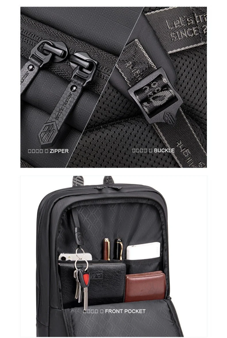 Arctic Hunter Grey Water Repellent Laptop Backpack 15.6 Inch Polyester Travel Shoulder bag for Men and Women, B00529, Grey  | Best Price UAE