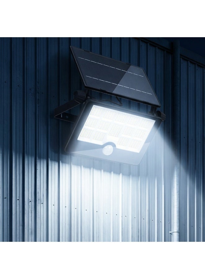 مودي مصباح كشاف شمسي MODI مزود بـ ٢٣٢ مصباح LED بقوة ١٦٠٠ لومن | مصباح أمان خارجي مزود بحساس حركة | إضاءة قابلة لإعادة الشحن ومقاومة للماء للمرآب والفناء والتخييم - Image 1