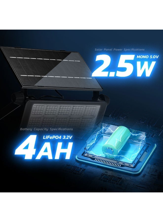 مودي مصباح كشاف شمسي MODI مزود بـ ٢٣٢ مصباح LED بقوة ١٦٠٠ لومن | مصباح أمان خارجي مزود بحساس حركة | إضاءة قابلة لإعادة الشحن ومقاومة للماء للمرآب والفناء والتخييم - Image 3