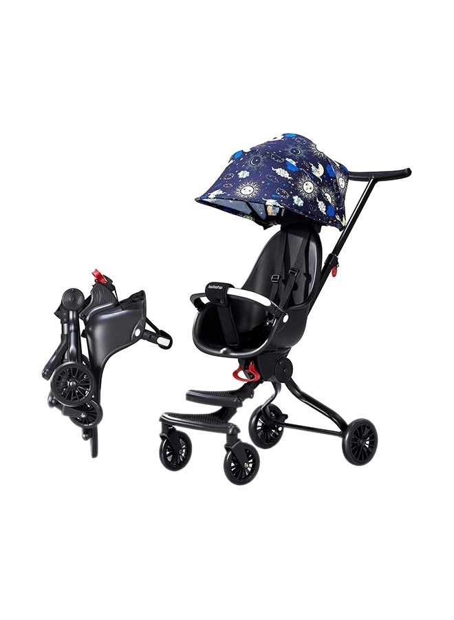 ليموس عربة أطفال خفيفة الوزن قابلة للطي ذات اتجاهين للمشي للأطفال V13 بلون أزرق فلكي - Image 1