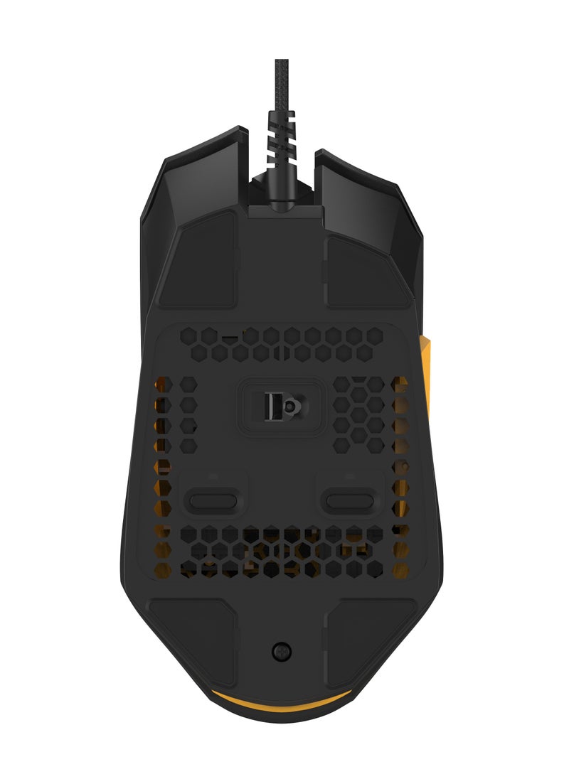 بلودي - ماوس الألعاب Bloody Renegade RGB W63 MAX، محرك الألعاب BC3332-A، إضاءة خلفية RGB، 6 أوضاع قناص للمفتاح الأيسر، دقة 12000 نقطة في البوصة، 4 مفاتيح ضبط مستوى الدقة، نشط، منتصف الليل - Image 1
