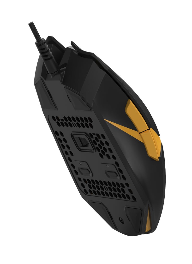 بلودي - ماوس الألعاب Bloody Renegade RGB W63 MAX، محرك الألعاب BC3332-A، إضاءة خلفية RGB، 6 أوضاع قناص للمفتاح الأيسر، دقة 12000 نقطة في البوصة، 4 مفاتيح ضبط مستوى الدقة، نشط، منتصف الليل - Image 1