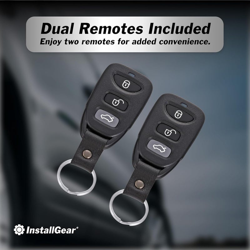InstallGear Keyless Entry System With Two 3-Button Remotes and 4 Door Actuators - Central Locking System for Car, Auto, Truck - Power Lock Kit - Image 4