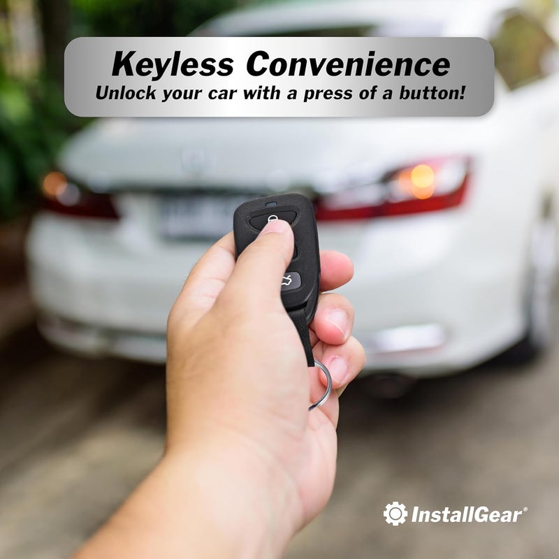 InstallGear Keyless Entry System With Two 3-Button Remotes and 4 Door Actuators - Central Locking System for Car, Auto, Truck - Power Lock Kit - Image 2