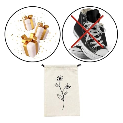 IVILLAGE Premium Reusable & Washable Cotton Fabric Drawstring Travel Pouch/Bag | Elegant Floral Design | Ideal for Earphones, Makeup, Sunglasses, Socks & Toiletries | Pack of 20 - Image 5