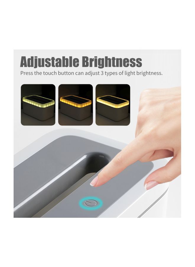 NIBEMINENT USB Touch Control Paper Towel Dispenser With Light White/Grey 20x11x12.3centimeter - Image 3