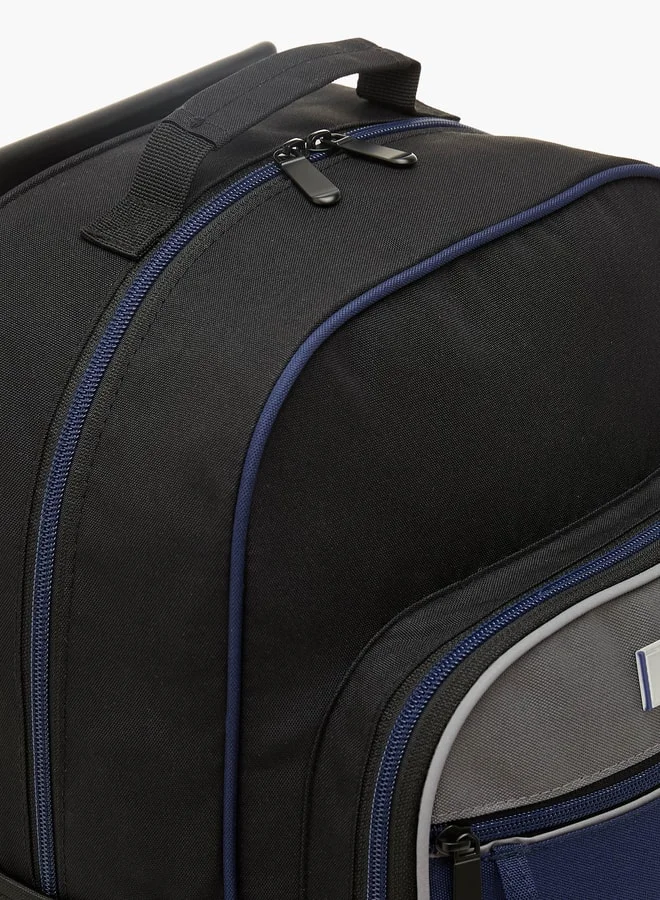 LBL by Shoexpress Colourblock Trolley Backpack with Retractable Handle - 44x16x30 cm