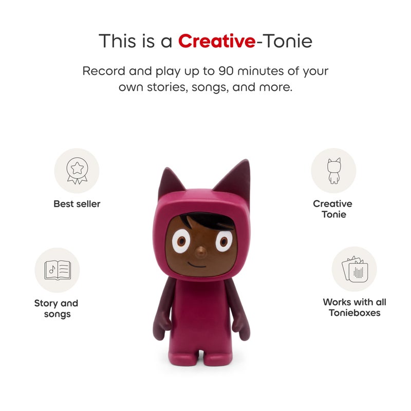 Tonies Creative Toy Figurine - Record and Upload up to 90 Minutes of Your Own Stories and Songs - Purple/Dark - Image 4
