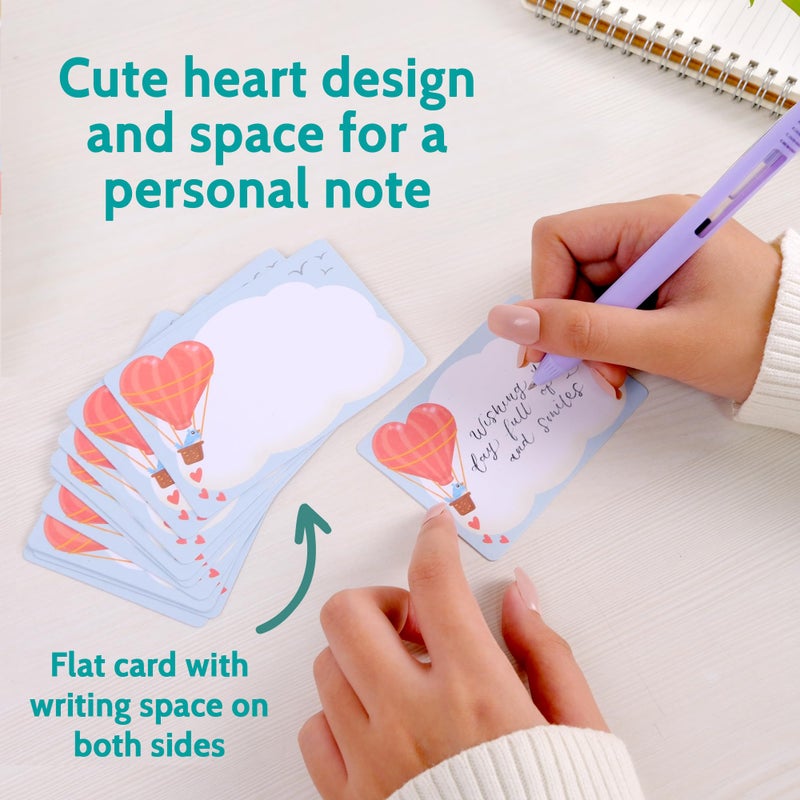 T MARIE 25 Mini Note Cards with Envelopes - Heart Gift Tags for Valentineâ€™s Day, Birthday, Thank You Cards and Everyday Notes - Greeting Cards for Love Notes, Gift Cards, Cute Lunchbox Messages and More - Image 5