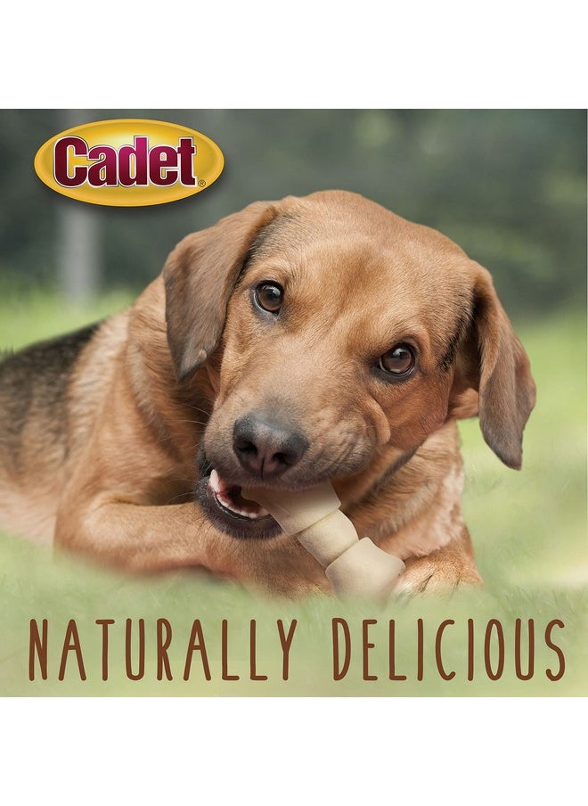 Cadet Cadet Premium Grade Beef Hide Dog Chews, 4"-5" Long-Lasting Knotted Rawhide Bones, Single-Ingredient, Natural Flavor, 2 Pound  - Image 5