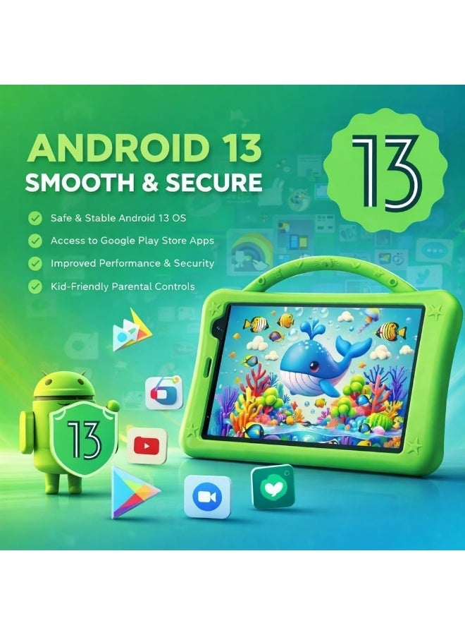 Dmarqa P801 Kids Tablet, 8 Inch HD 1280x800, Android 13, 8GB RAM, 512GB Storage, 5000mAh Battery, 5MP+8MP Camera, Dual SIM, Shockproof EVA Case change to arabic - Image 5