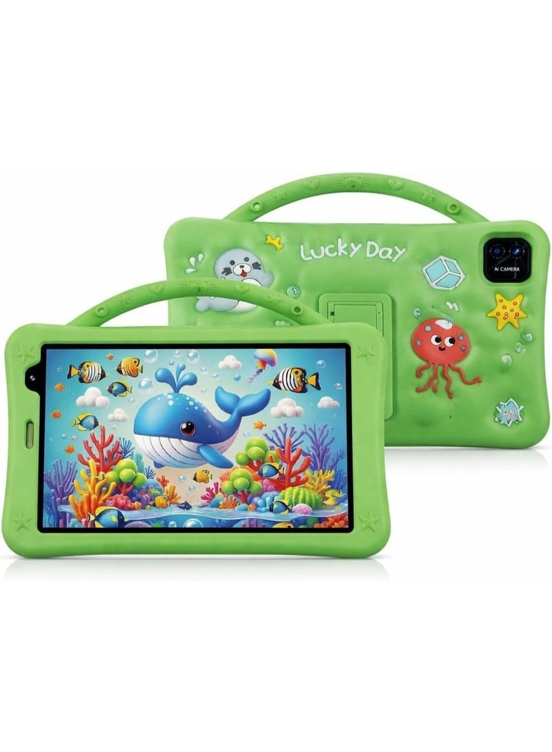 Dmarqa P801 Kids Tablet, 8 Inch HD 1280x800, Android 13, 8GB RAM, 512GB Storage, 5000mAh Battery, 5MP+8MP Camera, Dual SIM, Shockproof EVA Case change to arabic - Image 1