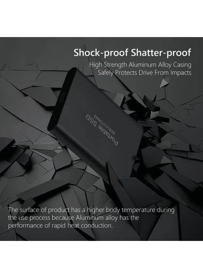 جيكومو قرص cứng خارجي محمول بسعة 2 تيرا بايت، قرص صلب (SSD) صغير الحجم، قرص صلب (SSD) خارجي، قرص cứng نسخ احتياطي للحاسوب، يدعم تحويل USB 3.1 إلى Type-C، متوافق مع أجهزة ويندوز إكس بي (المنتجات الشخصية واللابتوبات) ومك، محمول وبسعة كبيرة، سرعة نقل سريعة جداً، أداة تخزين أساسية لألعاب/العمل/المقاطع الفيديو - Image 3