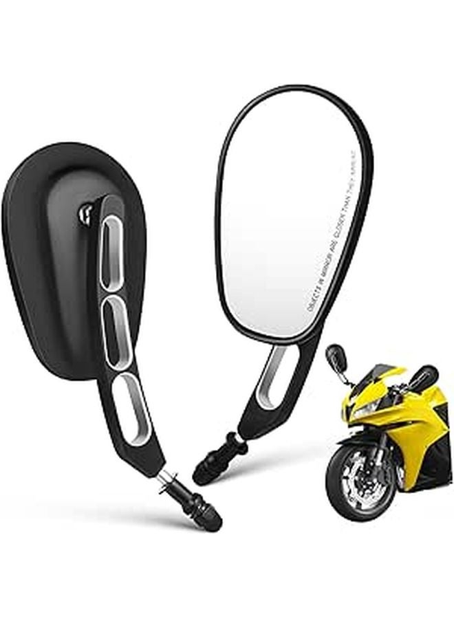 Aluminum Alloy Motorcycle Rear View Mirrors Adjustable Handlebar Mount for Scooter ATV Dirt Bike - Image 1