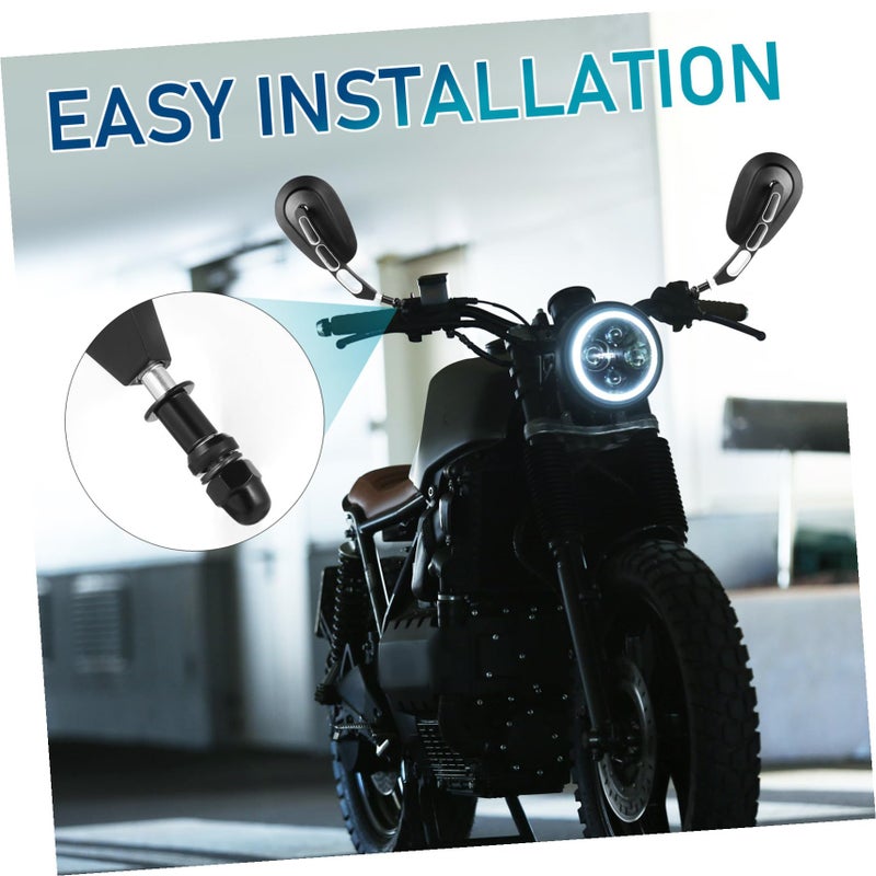 Aluminum Alloy Motorcycle Rear View Mirrors Adjustable Handlebar Mount for Scooter ATV Dirt Bike - Image 4