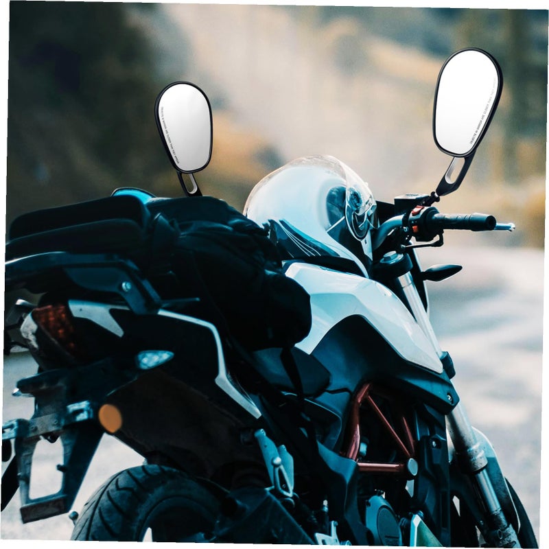 Aluminum Alloy Motorcycle Rear View Mirrors Adjustable Handlebar Mount for Scooter ATV Dirt Bike - Image 5
