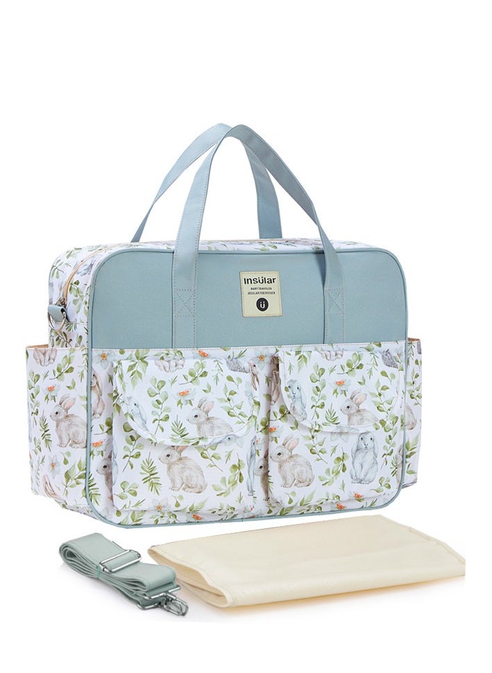 insular - Multifunctional  Rabbit Print Travel Nappy Bag With High-Quality Material - Image 1