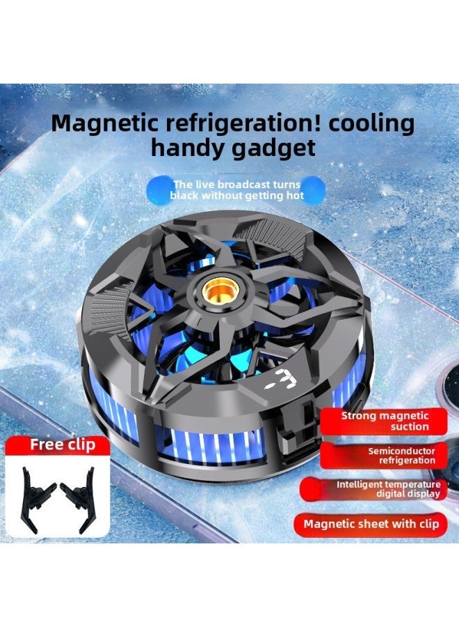 Mobile Phone Radiator For Live Broadcast Magnetic Semiconductor Refrigeration X88 With Digital Clip Three-speed Adjustment Game-Color:Digital Display Model Free Clip-black  - Image 5