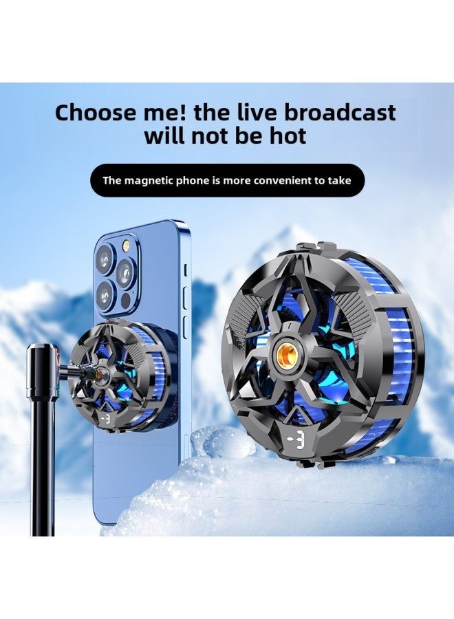Mobile Phone Radiator For Live Broadcast Magnetic Semiconductor Refrigeration X88 With Digital Clip Three-speed Adjustment Game-Color:Digital Display Model Free Clip-black  - Image 2