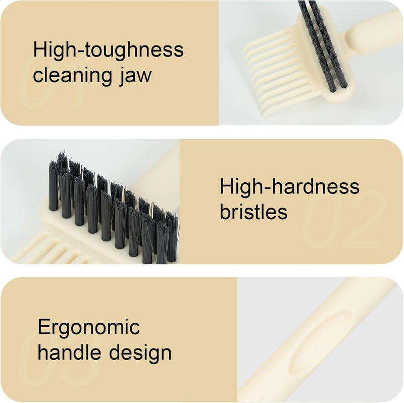 RHOS 2-in-1 Hair Brush Cleaner Tool, Comb Cleaner for Removing Hair and Dust, Ideal for Home, Salon Use (2 Pack - Beige) Easy lifting build - Image 4