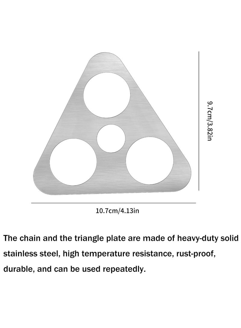 Excefore Camping Tripod Board,Turn Branches into Campfire Tripod, Stainless Steel Campfire Support Plate with Adjustable Chain for Hanging Cookware, Perfect Accessories for Outdoor Cooking - Image 5