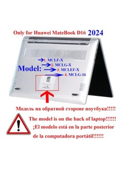 General Laptop Case Compatible with Huawei Matebook D16 2024 16 Inch Model MCLF-X MCLG-16 MCLEF-X Weaving Texture Soft Leather Cover Laptop Protective Hard Shell  - Image 2