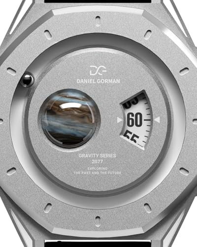 Daniel Gorman Mens Watch Quartz Gravity Series 2077 Silicone Strap Waterproof Orbital Luminous Futuristic SpaceThemed Wristwatch Jupiter - Image 3