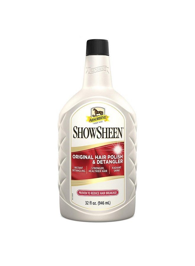Absorbine ShowSheen Hair Polish & Detangler 32oz Refill Bottle, Horse and Dog Coat, Mane and Tail, Instant Detangling & Reduces Hair Breakage for Healthy Grooming & Radiant Shine - Image 1