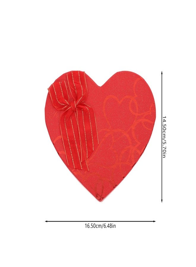 HEALEEP 4Pcs Heart Chocalate Box, Valentines Day Heart-Shaped Chocolate Case, 10-Compartment Creative Present Box for Candy Storage and Party Favors, 6.5x5.7x1.6In - Image 2
